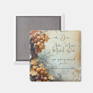 Aimant Mariage au vignoble Save the Date