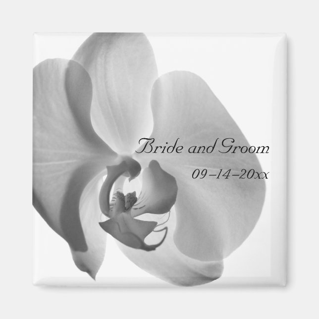 Aimant Mariage blanc orchidée (Devant)