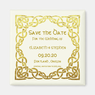 Aimant Mariage celtique Faux Gold Celtic Knot Enregistrer