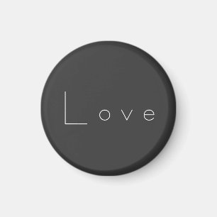 Aimant Mariage d'amour gris blanc élégant