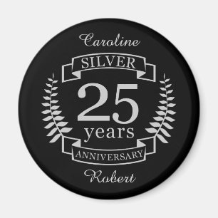 Aimant Mariage d'argent 25 ans