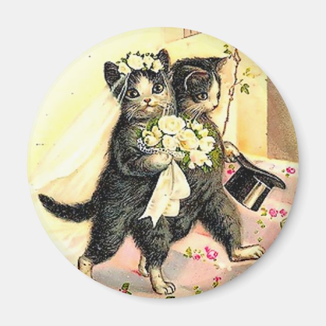 Aimant Mariage de Chat Kitty (Devant)