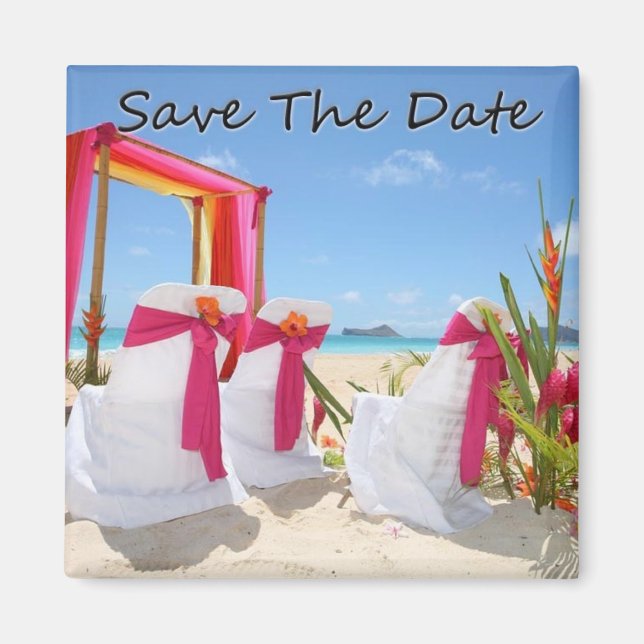 Aimant Mariage de destination plage (Devant)