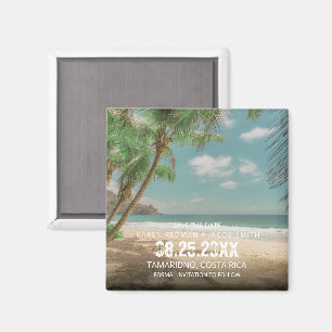 Aimant Mariage de Destination Plage Tropicale Enregistrez