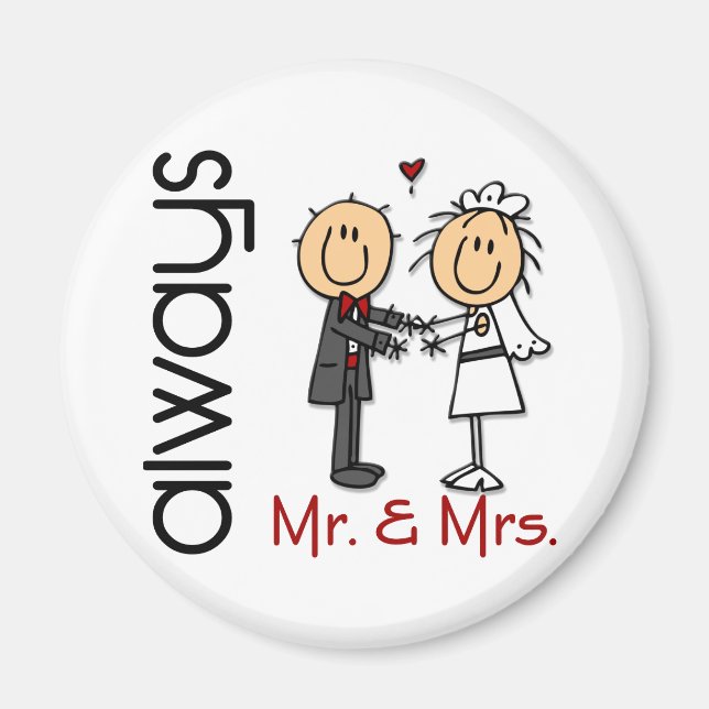 Aimant Mariage de la figure M. Stick & Mme Toujours (Devant)