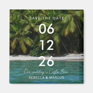 Aimant Mariage de Rêve sur une Plage Tropicale Save the D