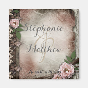 Aimant Mariage de roses vintages