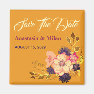 Aimant Mariage D'Été Enregistrer La Date Invitation Magne