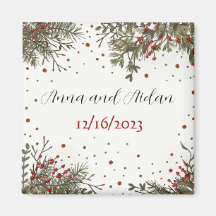 Aimant Mariage d'hiver Inspirivity Élégant Moderne