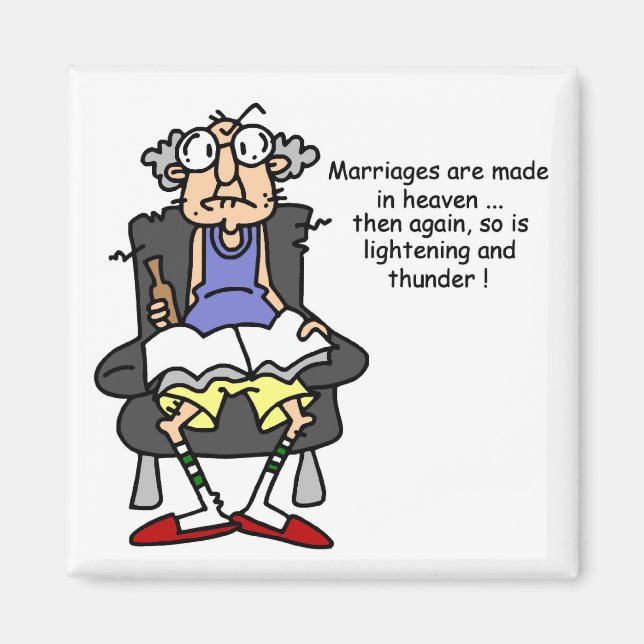 Aimant Mariage, Éclair, Humour tonnerre (Devant)