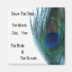 Aimant Mariage élégant de paon