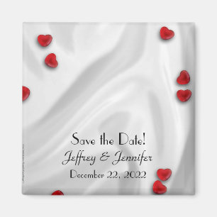 Aimant Mariage Enregistrer la date Petit coeur rouge Magn