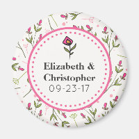 Mariage Fleur sauvage à longue tige rose et vert