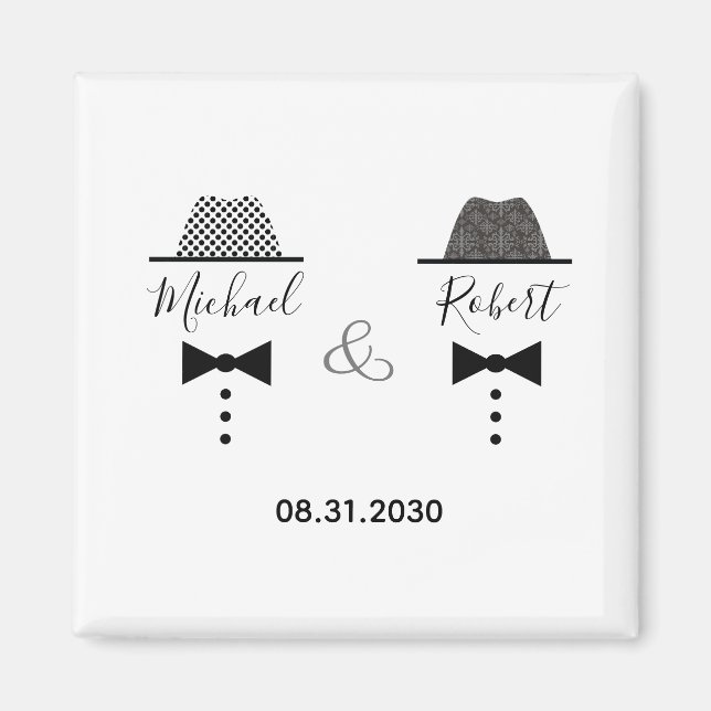 Aimant Mariage Gay Enregistrer La Date (Devant)