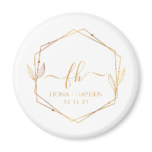 Mariage Initiales Monogrammées Or Classique Élégan