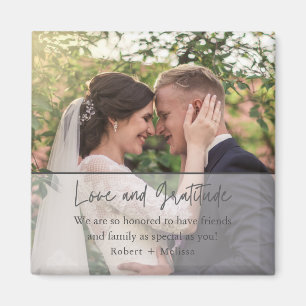 Aimant Mariage Love Gratitude Photo Merci