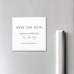 Aimant Mariage minimaliste Moderne Enregistrer La Date