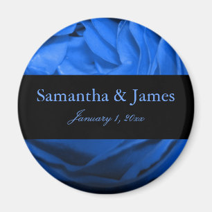 Aimant Mariage personnel Rose bleu attirant