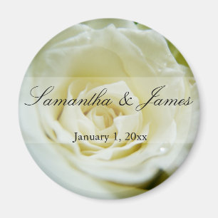 Aimant Mariage personnel White Rose