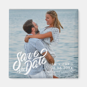 Aimant Mariage photo minimal Enregistrer la date