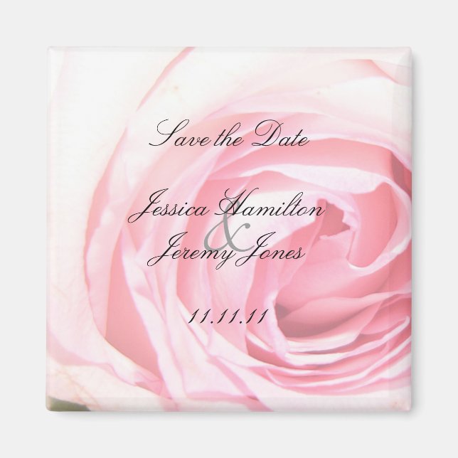 Aimant Mariage rose Faveurs (Devant)
