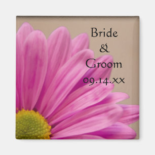 Aimant Mariage rose Gerber Daisy