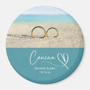 Aimant Mariage sur la plage à Cancun sur mesure
