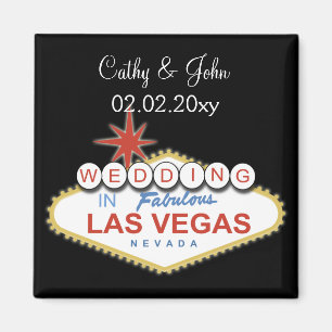 Aimant Mariage Vegas Enregistrer l'aimant de date