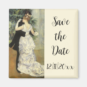 Aimant Mariage vintage Enregistrer la date, Danse de vill