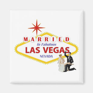 Aimant MARIÉ à Las Vegas fabuleux avec la jeune mariée
