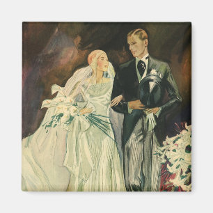 Aimant Mariée et mariée Mariage Art déco vintage mariée e