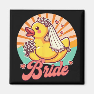 Aimant Mariée Mariage nuptiale Bachelorette Rubber Duc