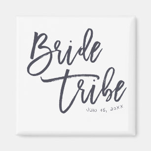 Aimant Mariée Tribe moderne et simple manuscrite