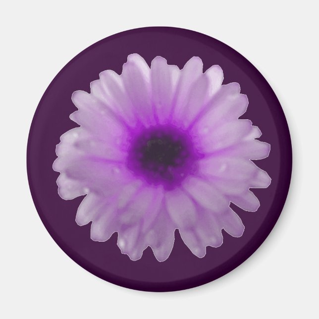 Aimant Marigold blanc et violet (Devant)