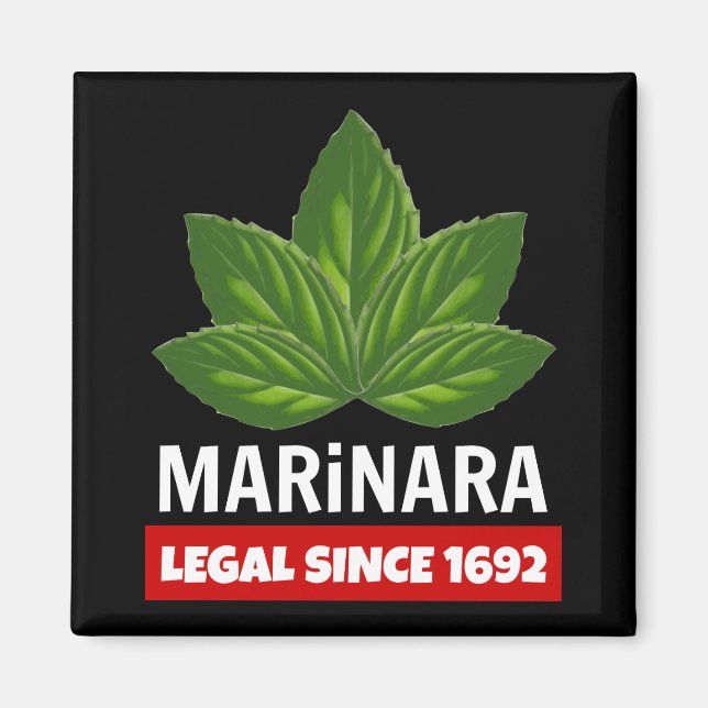 Aimant Marinara Juridique Depuis 1692 Feuilles Basil (Devant)