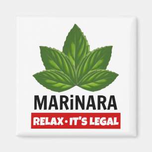 Aimant Marinara Relax C'est légal Basil Feuille Humour al