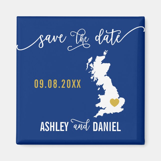 Aimant Marine Angleterre Mariage Sauvez la date Ecosse Ca (Devant)