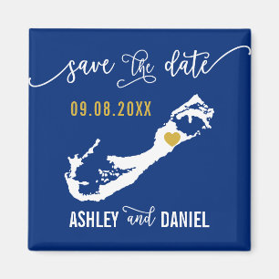 Aimant Marine Bermudes Mariages Sauvez la carte des dates