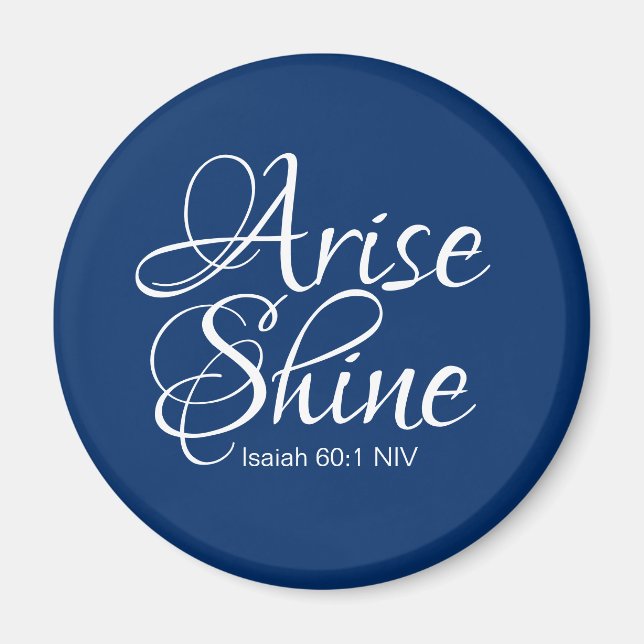 Aimant Marine Blue Inspirational Lever et brillant chréti (Devant)