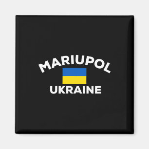 Aimant Mariupol Ukraine Drapeau Ukrainien Ville