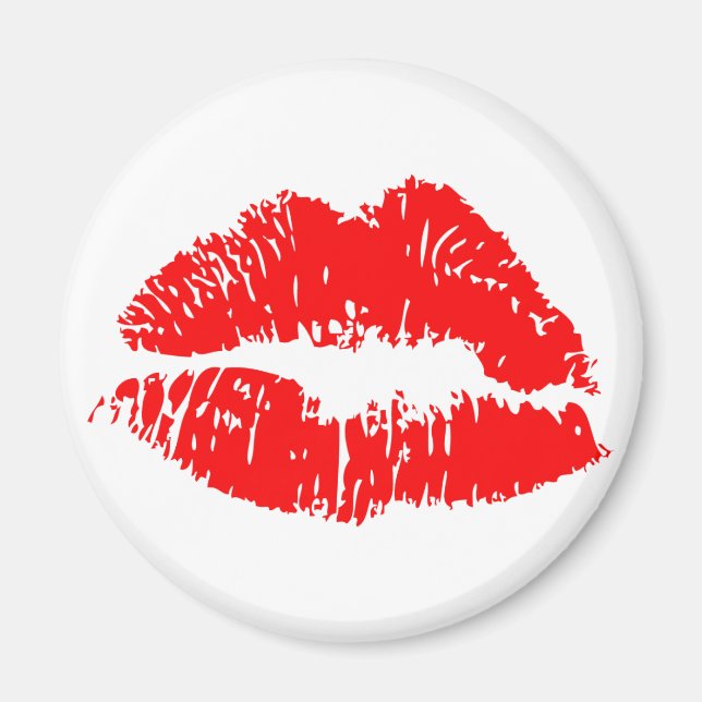 Aimant Mark de baiser rouge (Devant)