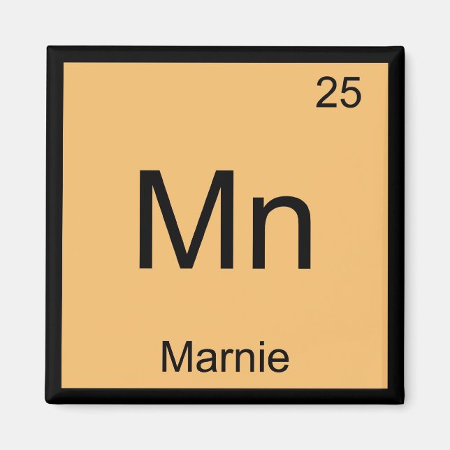 Aimant Marnie Nom Chimie Élément Tableau périodique (Devant)