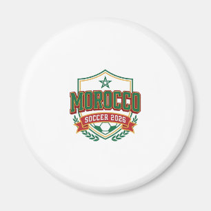 Aimant Maroc Football 2026 Football Gras Pays Typographie