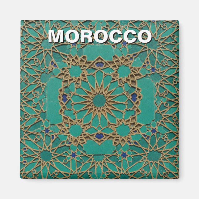 Aimant Maroc zellij Carrelage Voyage (Devant)