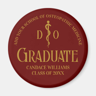 Aimant Maroon Osteopathic Médicale School Graduation Part
