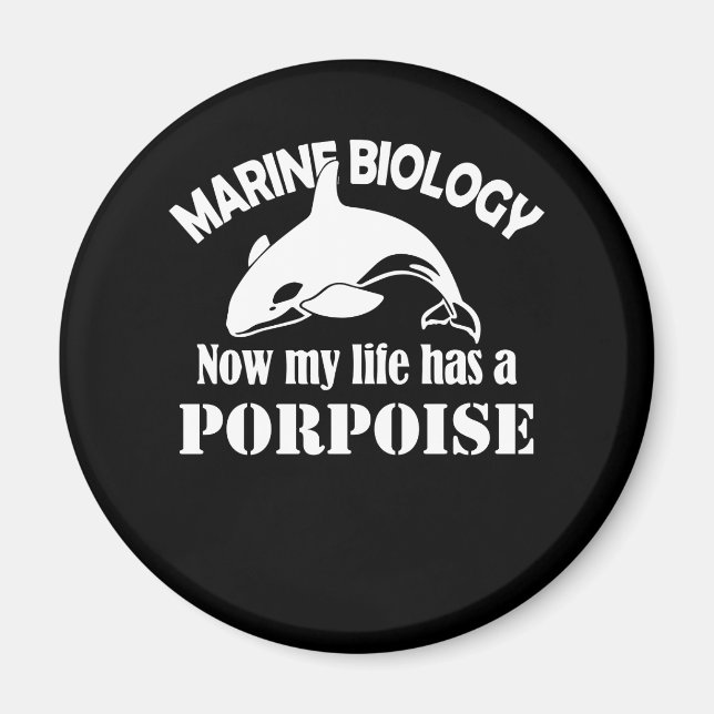 Aimant Marquage Biologie Maintenant Ma Vie A Un Marsouin  (Devant)