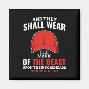 Aimant Marque Drôle Anti Trump De La Bête Rouge Casquette