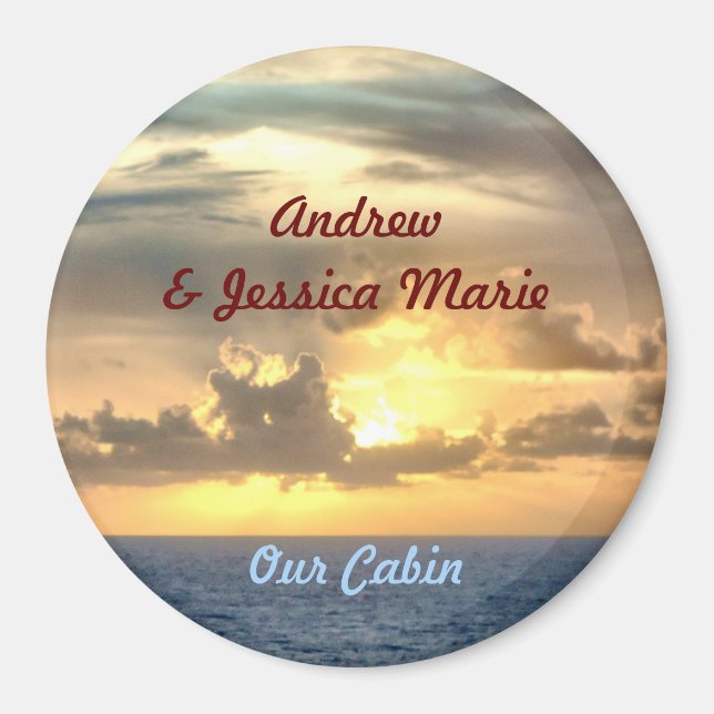 Aimant Marqueur de porte Serene Sunrise Stateroom (Devant)