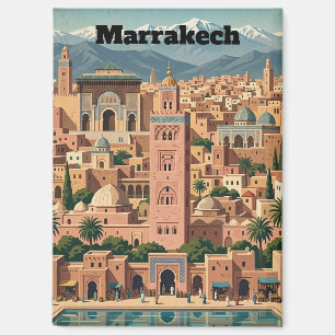Aimant Marrakech vintage Maroc architecture voyage