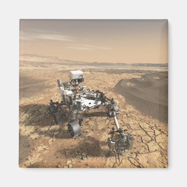 Aimant Mars 2020 Rover Sur La Surface De Mars. (Devant)